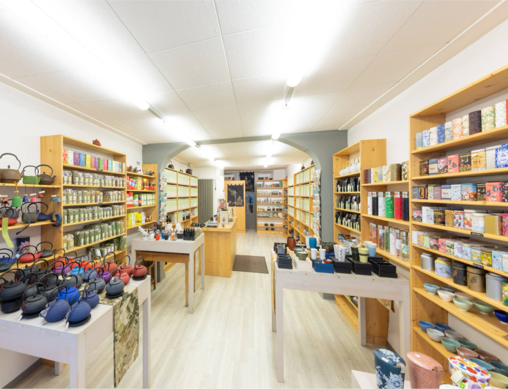 Intérieur de la boutique Le Comptoir des Thés